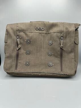 ✨ OGIO Olive Green Canvas Laptop Messenger Bag w/ Polka Dot Lining ✨